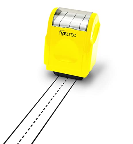 Veltec Dashed Handwriting Lines Practice Roller Stamp for Kids Parents and Teachers (Yellow)