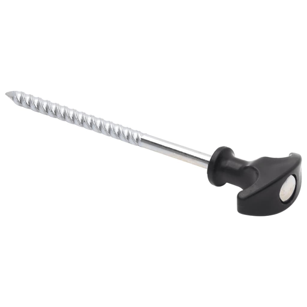 Śledzie do namiotu, 24 sztuki, 17 cm, ze stali ocynkowanej, średnica 7 mm, wytrzymała kotwa podłogowa na kemping, do namiotu, pawilonu i przedsionka namiotowego