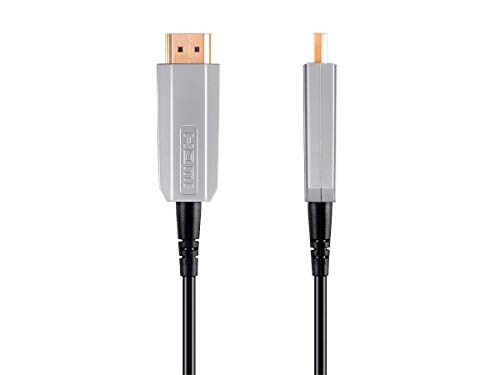 Monoprice Hdr High Speed Cable - 60 Feet - Black | For Hdmi-Enabled Devices - 4K @ 60Hz, Hdr, 18Gbps, Fiber Optic, Aoc, Yuv 4:4:4, Cmp - Slimrun Av Series #TOP1