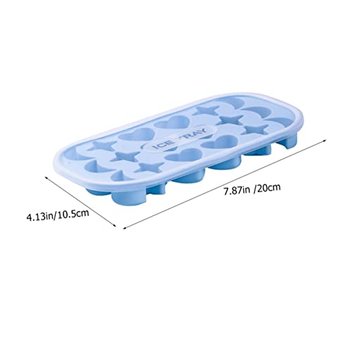 2 piezas moldes para cubitos de hielo con tapa de silicona miniatura 2