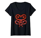 Photo Gallery donna cuore che forma serpenti grunge per rettile serpente animale domestico proprietario maglietta con collo a v Photo Gallery donna cuore che forma serpenti grunge per rettile serpente animale domestico proprietario maglietta con collo a v