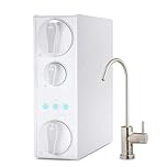 iSpring RO500AK-BN, NSF Certified Tankless RO Reverse Osmosis Water Filtration System, 500 GPD Fast Flow with Natural pH Alkaline Remineralization, Brushed Nickel Faucet, 2:1 Pure to Drain Ratio