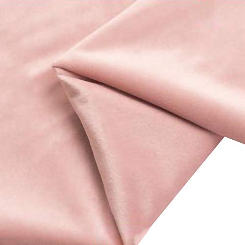 Yimihua Velvet Fabric ZXC Crushed Velvet Fabric Soft Material 155 cm Wide Stretch Velour Upholstery Dressmaking Curtain Blind Cushion Craft Velour Material By The Meter(Color:Nordic Powder)