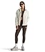 THE NORTH FACE Women's TNF Performance Fleece Full Zip Hoodie | Lightweight Sweatshirt with Hood, Elastic Binding & Secure Zip Pockets, White Dune, Small
