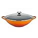 Produktbild Le Creuset Gusseisen-Wok, Rund, Ø 32 cm, Für alle Herdarten inkl. Induktion geeignet, Ofenrot