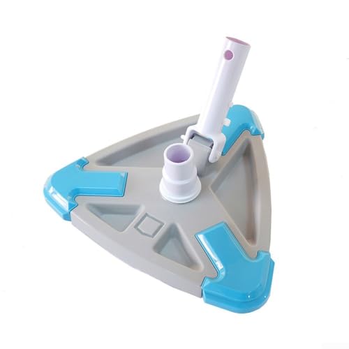 Cabezal de aspiradora triangular manual para limpieza de piscinas con cierre seguro y diseño ergonómico de agarre de 13.78 pulgadas