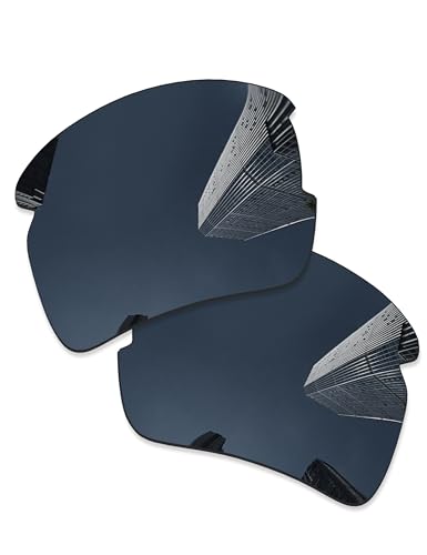 Image of 4 Pairs Ploarized Replacement Lenses for Oakley Flak 2.0 XL OO9188 Sunglasses - Black + Silver Titanium + Ice Blue + Fire Red
