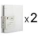 JAM PAPER Plastic 2 inch Binders - Clear 3 Ring Binders - 2/Pack