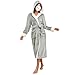Womens Fleece Robe,Womens Soft Flannel Hooded Long Robes Winter Fashion Plush Fleece Bathrobes With Pockets Warm Cozy After Shower Robe