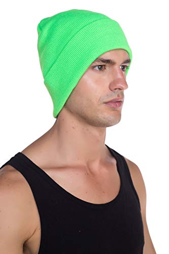 Image of Top Level Beanie Men Women - Unisex Cuffed Plain Skull Knit Hat Cap