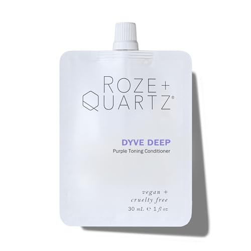 Roze + Quartz® Dyve Deep Conditioner • Purple Toning Conditioner for Blonde, Silver/Gray + Highlighted Hair (1oz)