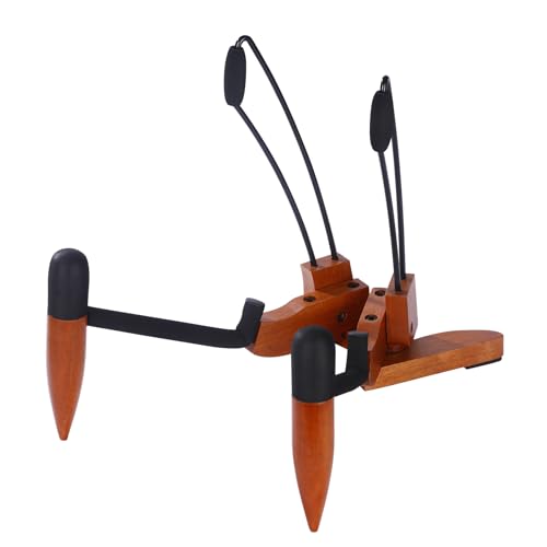 JIPIS Wood Guitar Stand,Folding A- Frame Floor Guitar Rack for Guitars,Bass, Strings Instrument,Acoustic Guitar Display Rack (MA-38G Mahogany)