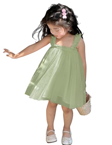 AGQT Baby Girls Tulle Tutu Dress Birthday Party Tulle Babydoll Dresses Size 9M-4T