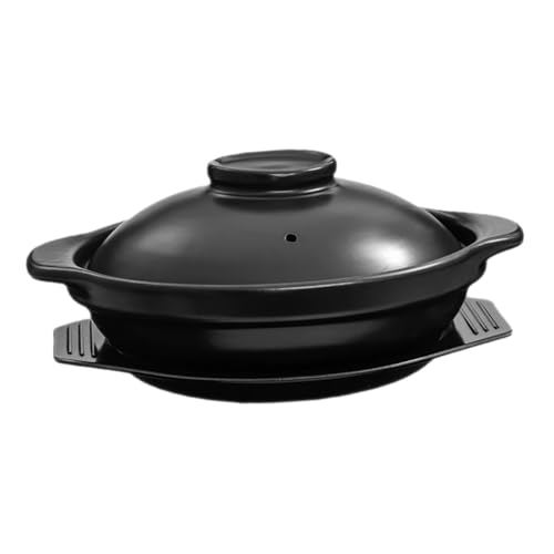 Cabilock Pentola Per Stufato Con Coperchio Capacità 600 Ml Pentola Per Ramen Bollitore in Ceramica Pentole in Stile Coreano Multifunzionale Per Zuppa E Stufato