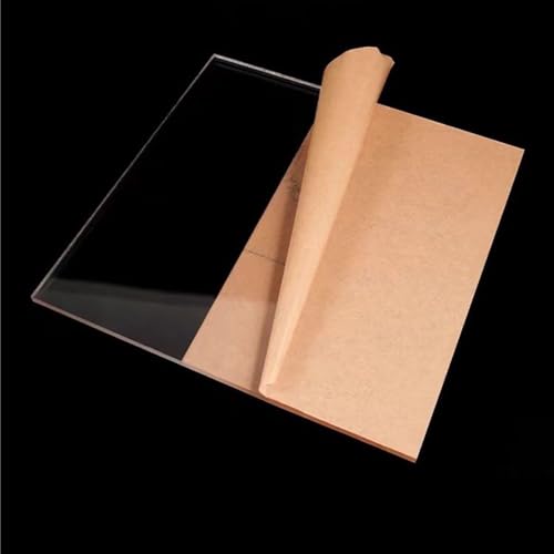 Hoja de vidrio orgánico de plástico, tablero acrílico transparente de 30x40cm, espesor 2 3 4 5mm, Panel acrílico liso for soportes de estantes(2.5mm)