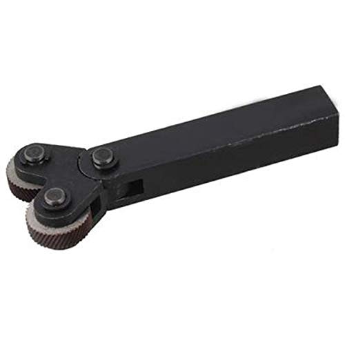 7 Pièces séries ensemble d'outils de moletage à double roue 0.5mm 1mm 2mm ensemble de roues linéaires ensemble de tour en acier outil de moletage de roue