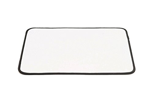 White Small Gaming Mouse Pad, Stitched Edges, Speed Silky Smooth Surface - 10.6