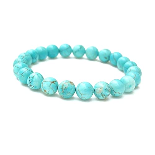 Ekdant Turquoise/Firoza Bracelet Natural Crystal Healing Bracelet Gemstone Jewellery Beaded Stone Bracelet for Men & Women, Bead Size 6 mm (B0BT1W59XJ) Amazon Price History, Amazon Price Tracker
