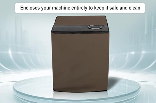 Image of Stylista Waterproof and Dustproof Polyester Washing Machine Cover Compatible for Godrej 10 Kg Semi-Automatic Top Loading WSEDGE NEO 100 5.0 PB3 SLGR, Beige