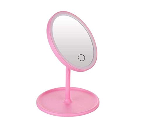 Preisvergleich Produktbild FMOGE LED-Schminkspiegel Licht Kosmetikleuchten Stehender Touchscreen Kosmetisches Licht, kontrollierte Tischlampe, 3-Farben-Helligkeit und 145 Grad Winkel einstellbar, USB wiederaufladb,Tischspiegel