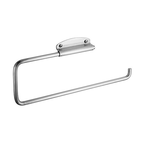 iDesign Forma Wall Mount or Under Cabinet Paper Towel Holder with Swivel Arm for Kitchen, Laundry, Utility Room - Pack of 4, Brushed Stainless Steel