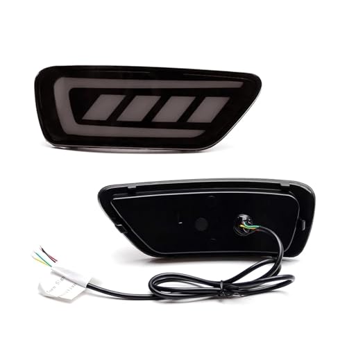 Tkxvcejv Luces Antiniebla Traseras Para Jeep Para Grand Para Cherokee 2011-2022 Reflector Parachoques Trasero LED Luz Trasera Luces De Freno Luces De Giro Fluidas(Dark gray Lens)