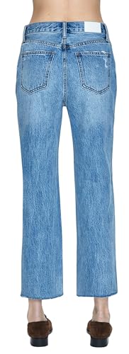 Denim Women's Cassie Super High Rise Straight Crop Jeans3