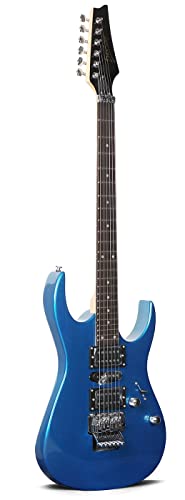 Guitarra Eléctrica Deviser L-g5 Azul, Floyd Rose, Con funda