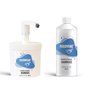 Paxontac Desinfecterende Handgel – 500 ml met Hervulbare Pomp + 900 ml Navulling – Grootverpakking – Droogt snel en plakt niet