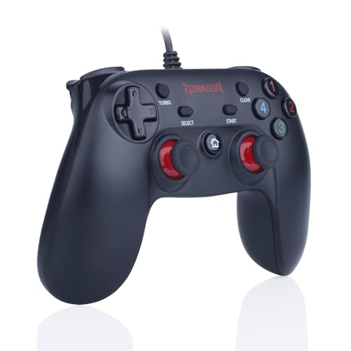 Controle Gamer Redragon Saturn Preto USB com Vibração G807 glide