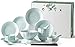 6-Person Dinnerware Sets Nordic Style Pure White Plate and Bowl Sets Petal Design Dishware Sets 32-Piece Microwave Oven Dishwasher Safe