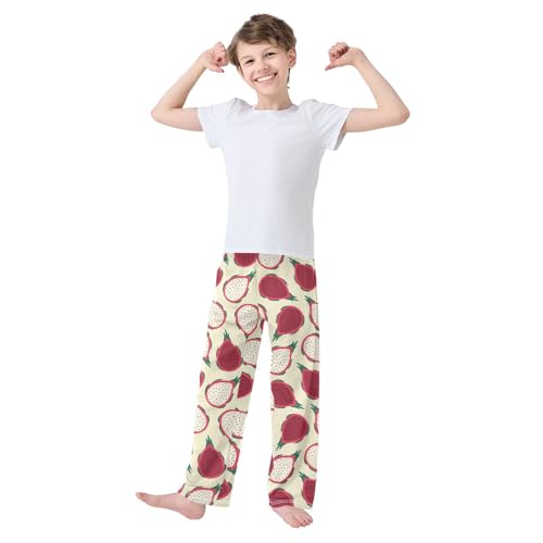 Pitaya Boys Long Pants Soft Trousers Elastic Waist Kids Lounge Bottoms with Pockets S-XL2