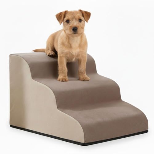 Lifetips ノーフォークテリア(Norfolk Terrier) ペットステップ 階段 スロープ 室内用 犬 猫 小型犬 シニア犬 高齢犬 介護 段差解消 滑り止め 多機能 収納付き ハウス 洗えるカバー ソファ ベッド用 2段 3段 ゆるやか 昇降