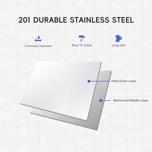 Image of Garvee 36 inchx24 inch NSF Stainless Steel Prep Table Overshelf & Hooks | Commercial Kitchen Island for Restaurant, Home & Hotel, Heavy-Duty Workbench with Rust-Resistant Coating