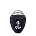 GetUrns Keepsake Tribute Anchor Cremation Urn (Navy & Brushed Pewter)
