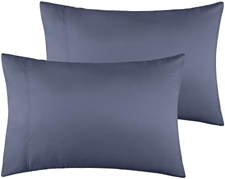 Love's cabin Brushed Microfiber Pillowcase for Hair and Skin (Storm Blue, 20x30 inches) Bed Pillow Cases Queen Size Set of 2, Soft Wrinkle Resistant Pillow Covers with Envelope Closure