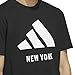 Adidas Men's LA T-Shirt, Black/White/Branded-NYC-Kc2, Medium/Tall