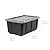 IRIS USA 27 Gallon Heavy Duty Truck Bed Toolbox Storage Tote Bins with Lids, 4 Pack - Made in USA, Tough Snap On Lid Stackable Industrial Rugged Tubs, Garage Organization, Reusable Box - Gray