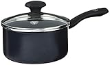 GreenLife Soft Grip Diamond Healthy Ceramic Nonstick, Saucepan with Lid, 2QT, Black