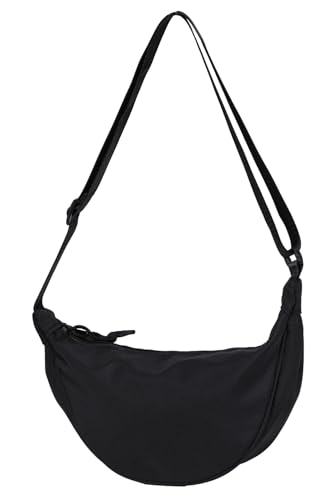 Dumpling Bag for Women, Crescent Crossbody Bags,Travel Nylon Moon Purse Bag,Small and Lightweight Sling Bags