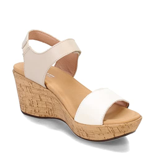 NAOT Footwear Damen Sommer Keilabsatz, Sodt White/Soft Ivory, 39 EU