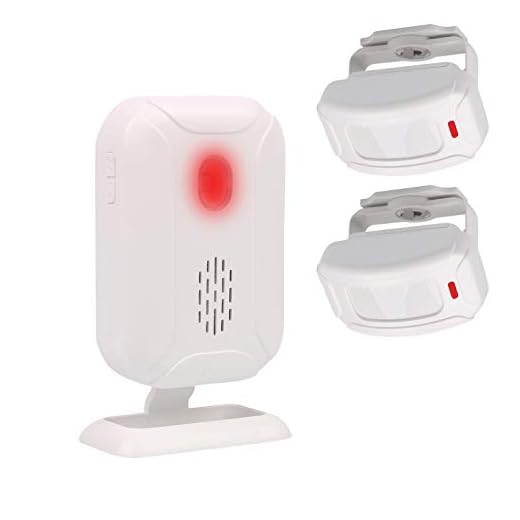 Mengshen Motion Sensor Alarm, Wireless Doorbell Alert for Front Door Entry Driveway Mailbox Home Shop Visitors with 2 Sensors and 1 Receiver