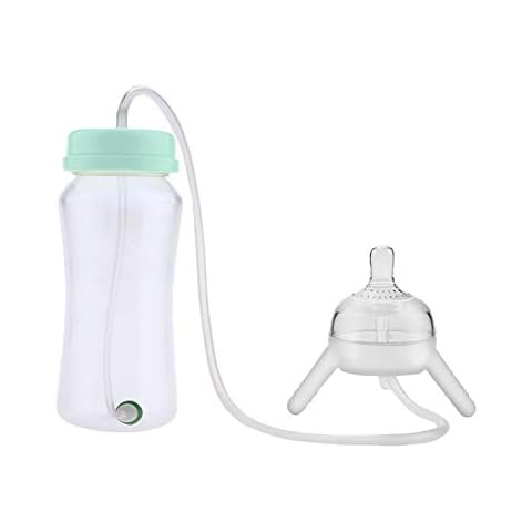 Straw Kids Mother Long Baby Separate Imitation with Bottle Milk Weaned Bottle Baby Care, Green, One Size Cover