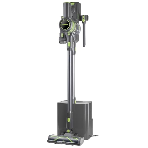 Daewoo Freedom Auto-Empty Cordless Vacuum Cleaner – 21.6V Rechargeable with Auto Empty Docking Station, Turbo Brush, Digital Display & Hepa Filtration – Lightweight, Bagged System