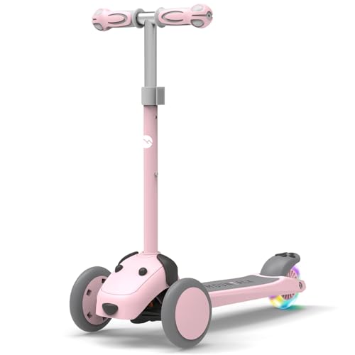 Product Image of the MOUNTALK 3 Wheel Scooters for Kids Age 3-5/5-8 Years Old, Kick Scooter for Boys and Girls with Light Up Wheels, Mini Scooter for Children(Pink)
