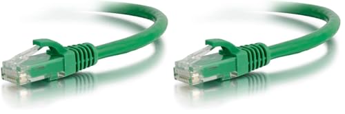 C2G Legrand Cat6 Ethernet Cable - Snagless Unshielded, Green Network, 1 Foot UTP, 1 Count (Pack of 2)