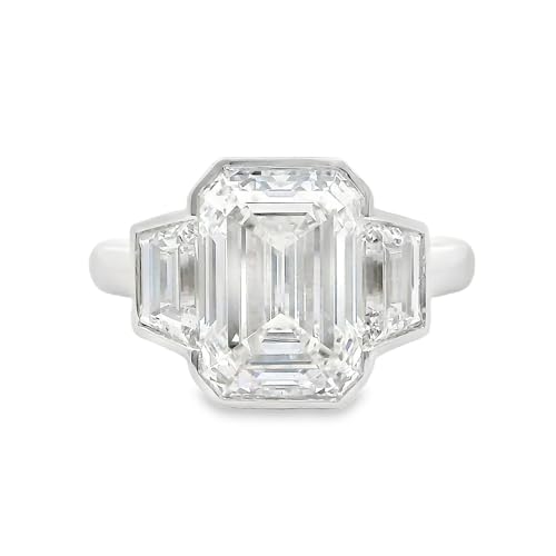 6.36 TCW IGI Certified E VVS2 Emerald Cut Lab Created