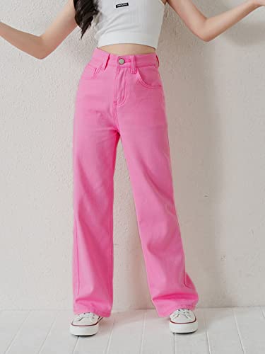 Floerns Girls Colorblock High Waist Ripped Jeans Destroyed Denim Pants4