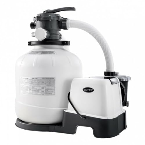 Intex Krystal Clear Sand Filter Pump, Poolreinigung, Sandfilteranlage, Grau, 8m³, 220-240V (W/RCD), 2,200 M3/HR Intex Krystal Clear Sand Filter Pump, Poolreinigung, Sandfilteranlage, Grau, 8m³, 220-240V (W/RCD), 2,200 M3/HR