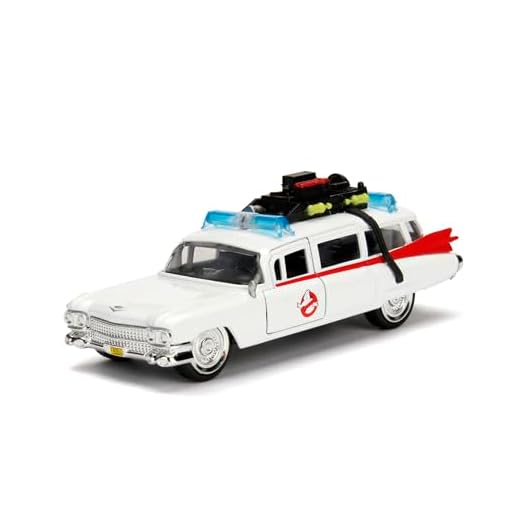 Jada- Cazafantasmas Coche ECTO-1 Metal 1:32 coleccionismo, Color blanco (253232000)